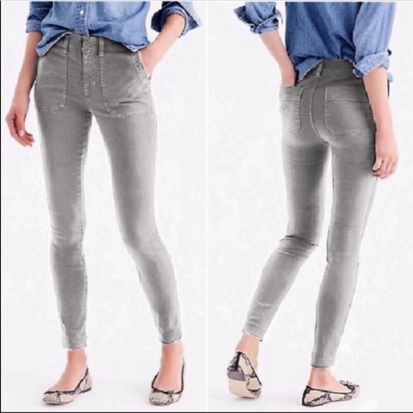 J. Crew Denim - 🔥⏳J.CREW 9” cargo toothpick pants gray 27